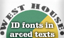 Identify the font in arced texts