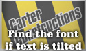Find the font in tilted texts